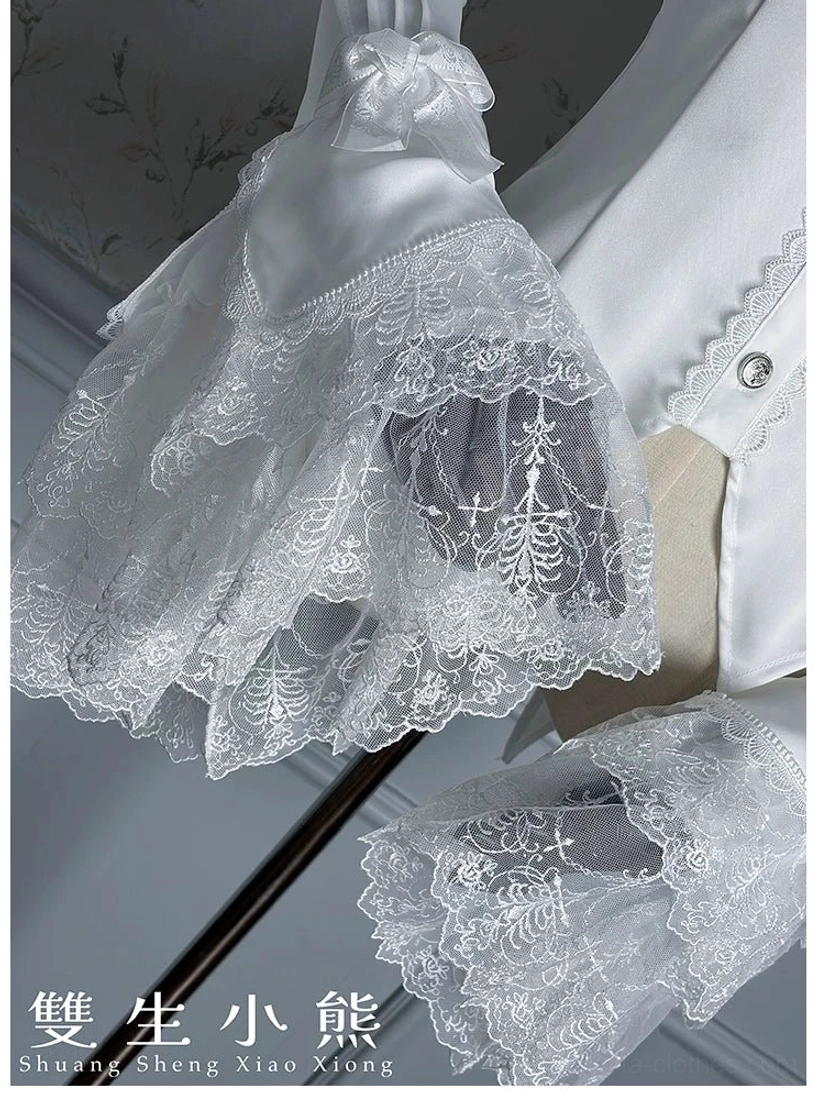 Dark Fog Feast Gothic Lolita blouse lifestyle photography showing blouse in authentic lolita subculture event and meetup setting
