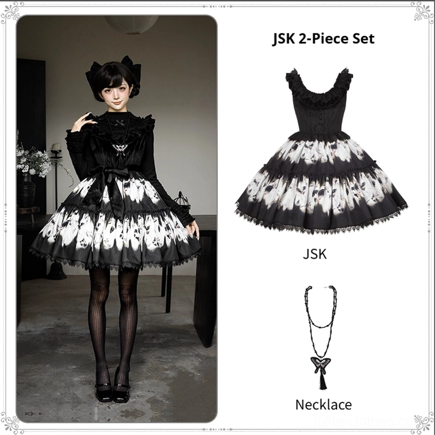 Dead leaf butterfly gothic lolita dress community styling lolita fashion meetup coordination group wear aesthetic community
