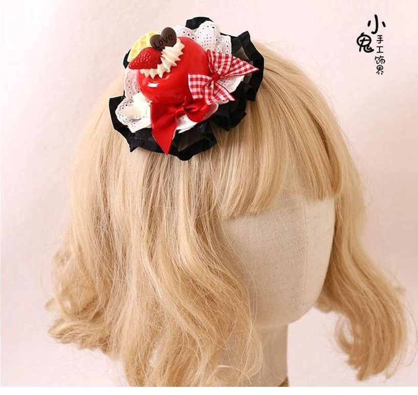 Dessert Lolita hairpin headdress styling tips for sweet Lolita fashion coordinates with color matching and accessory layering recommendations
