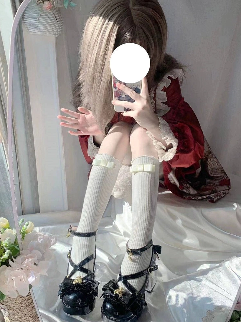 Dreamy bear sweet lolita heels care and maintenance guide visual, proper storage demonstration, cleaning instruction reference, maintenance and preservation tips, product longevity care instructions