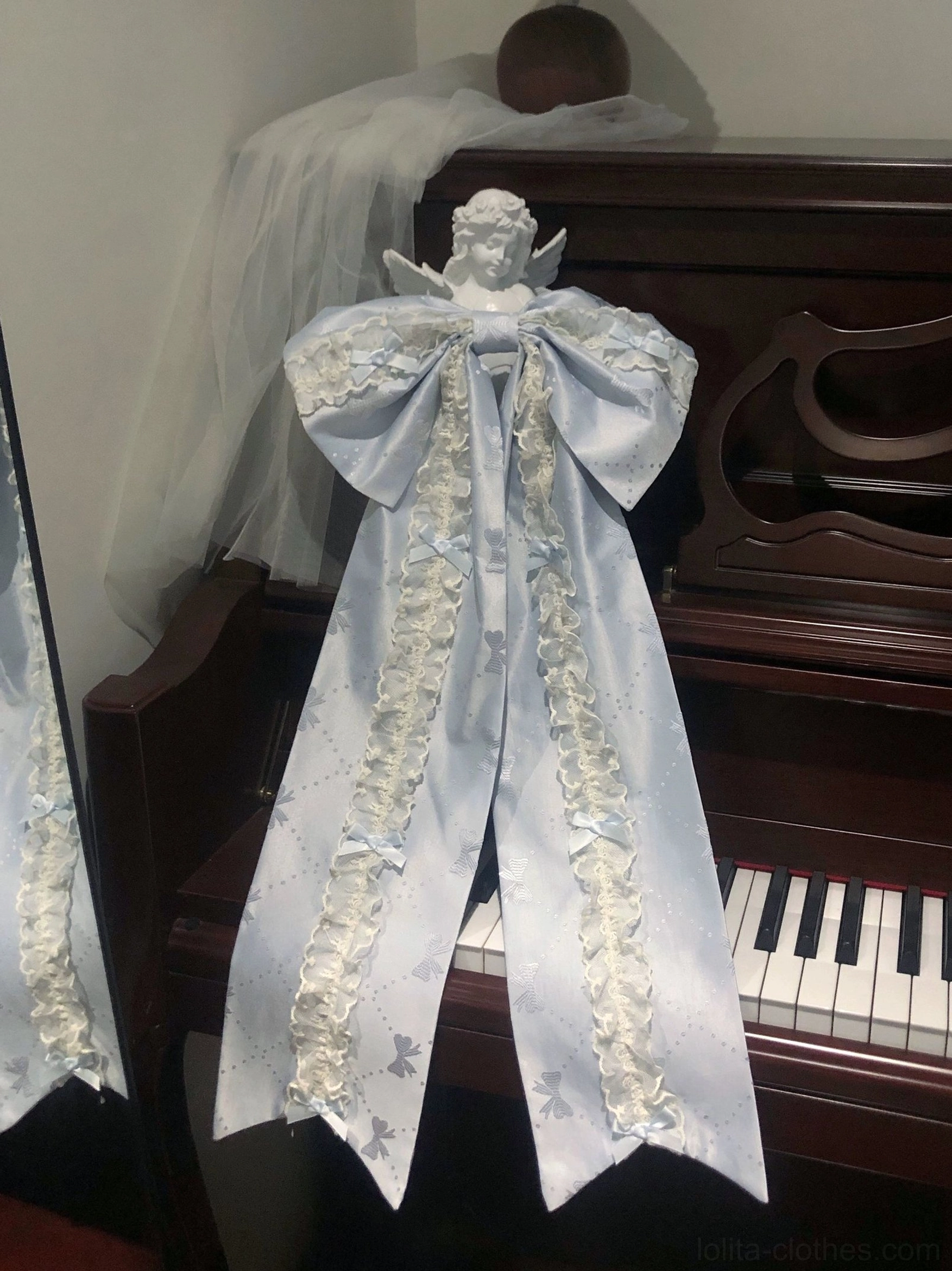 Dreamy Butterfly ballet-style sweet lolita jumper skirt quality certification and material composition details emphasizing premium polyester construction and durability standards