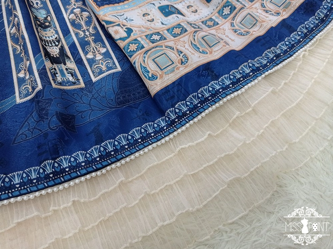 Dusk Bester Egyptian Lolita JSK upper garment bodice detail lace neckline and shoulder construction