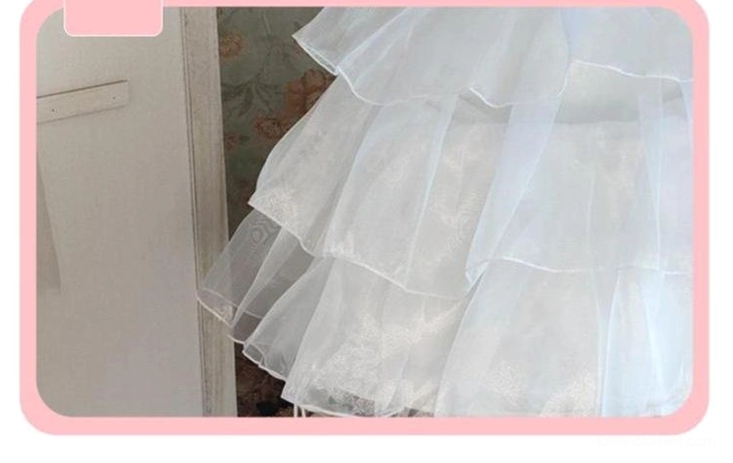 Elastic waist drawstring adjustable petticoat lolita fashion versatile fit