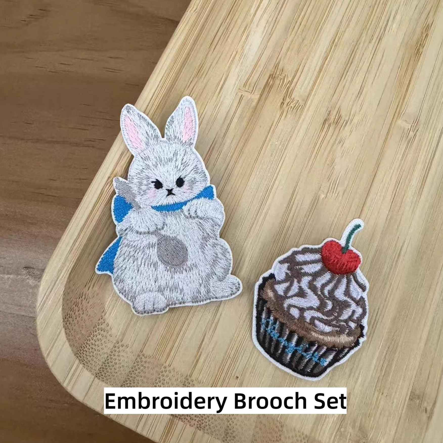 Embroidered brooch pin set sweet lolita jewelry accessory coordinate embellishment options