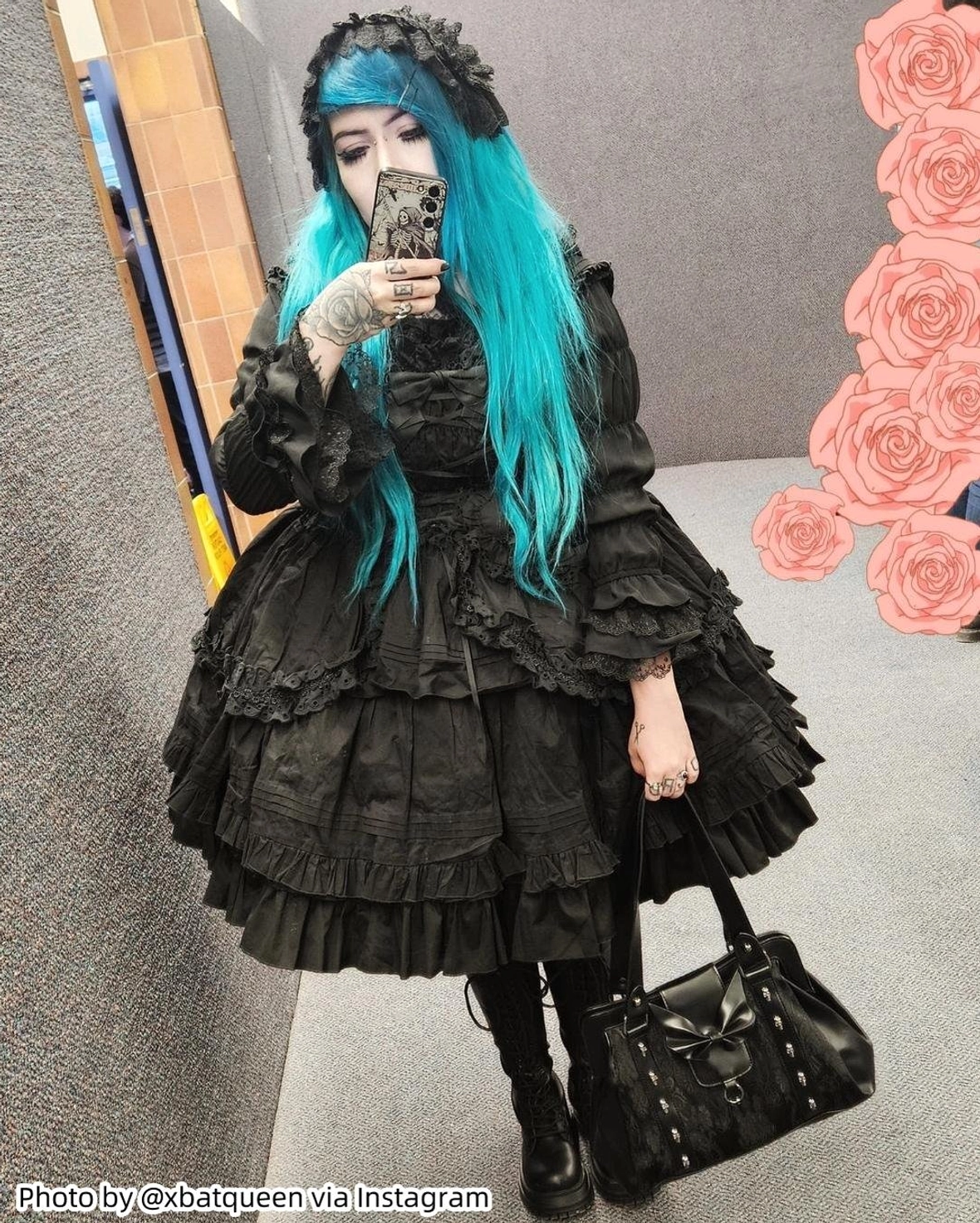 Extreme puffy lolita petticoat full-length front view on dress form showing 45cm sculptural tulle volume for rococo OTT sweet fashion