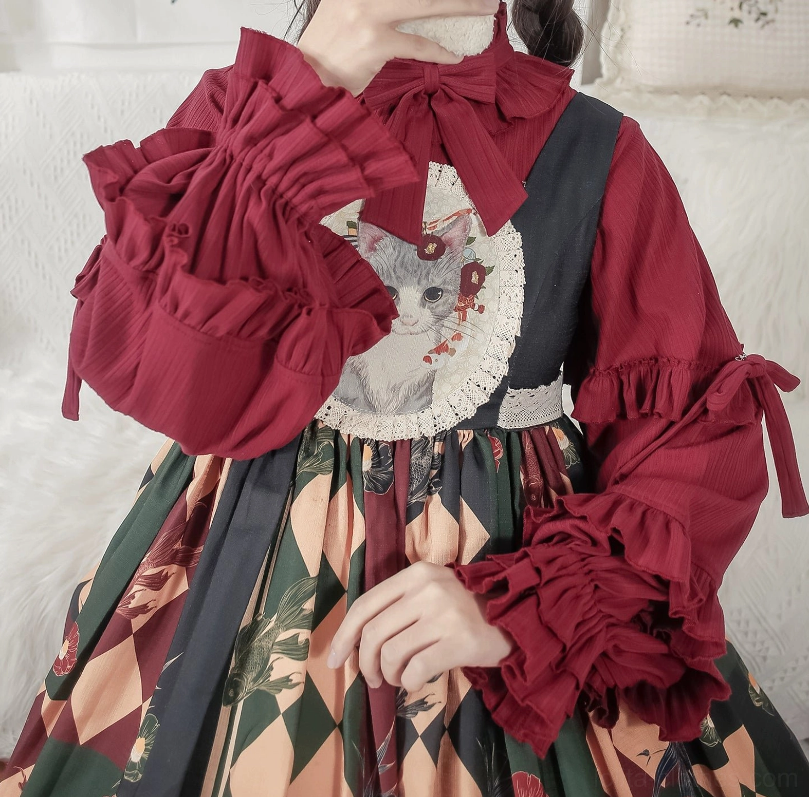 First snow sweet lolita inner blouse eight color options available selection palette coordination