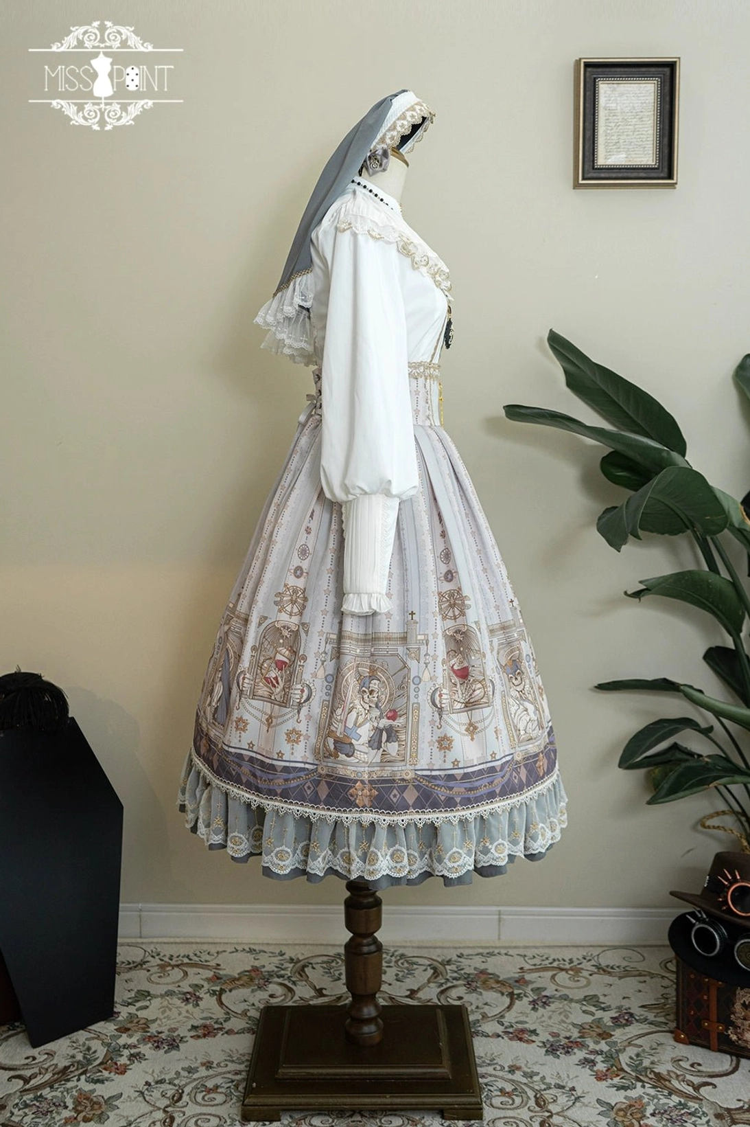 Fishbone gothic lolita skirt avoid bleach concentrated detergents dissolve powder detergent immersion