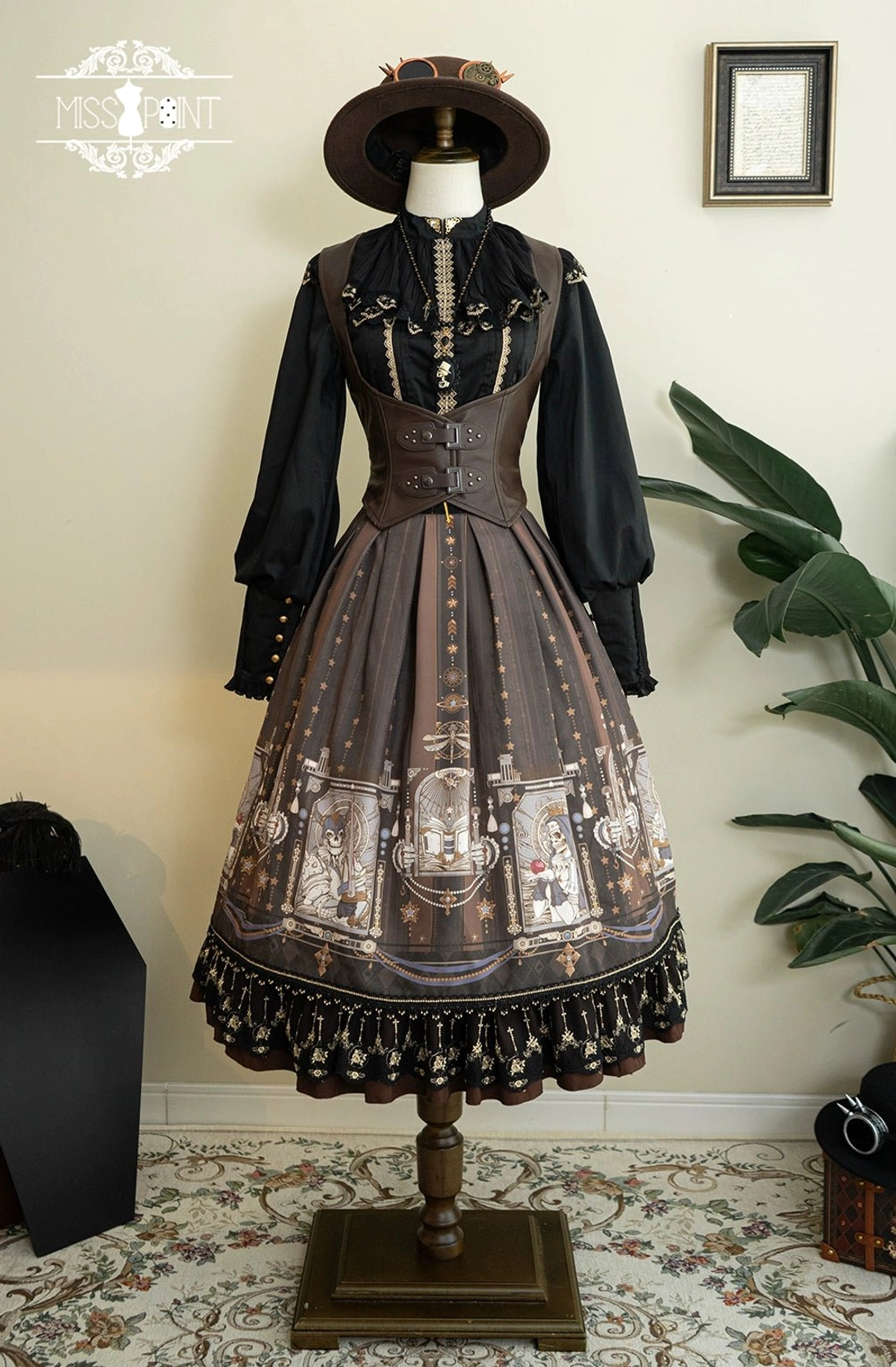 Fishbone gothic lolita skirt measurement flat laid position 0.8 to 1.2 inch variation tolerance