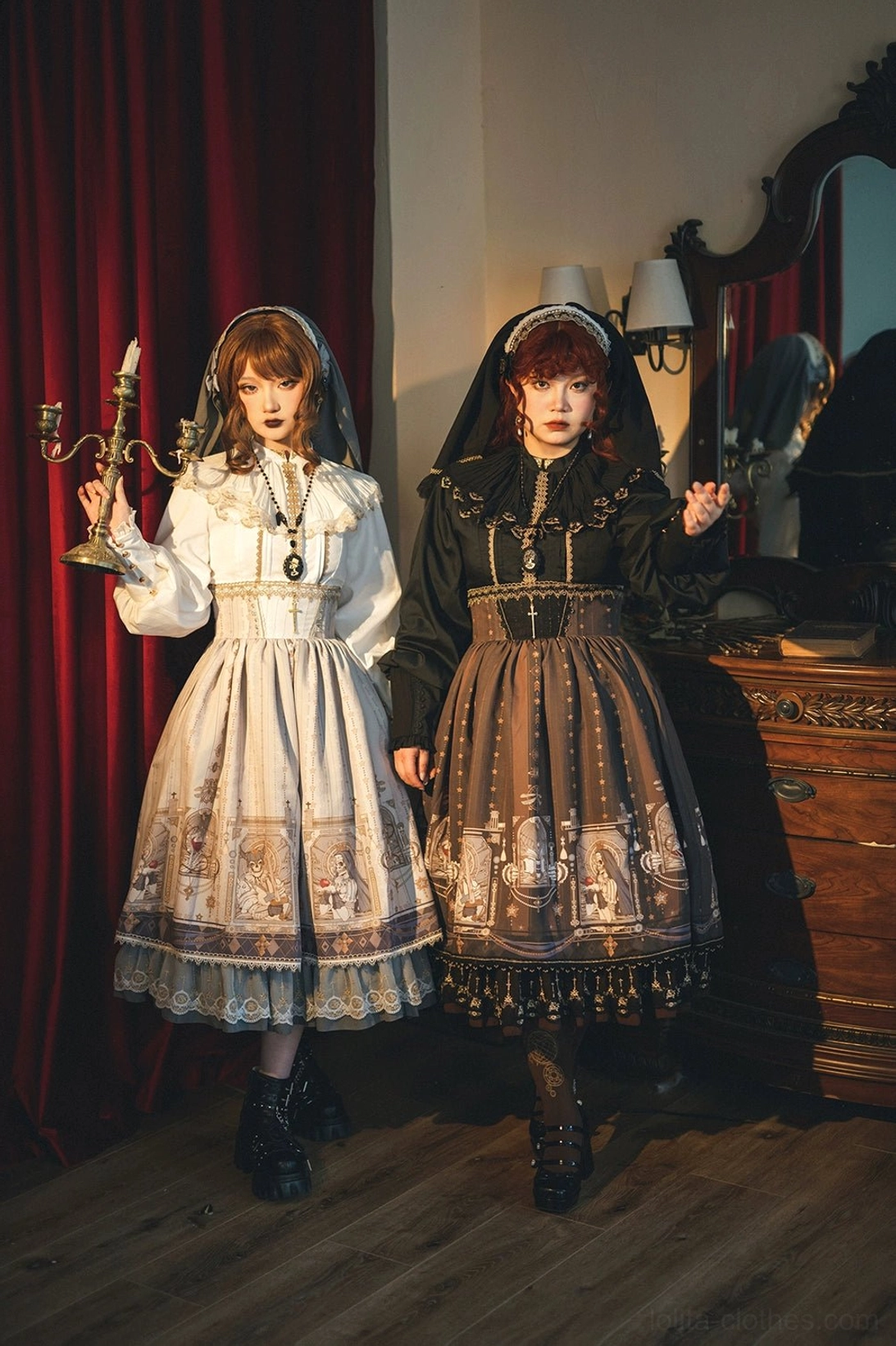 Fishbone gothic lolita skirt subculture meet up photography street style showcase styled wearing