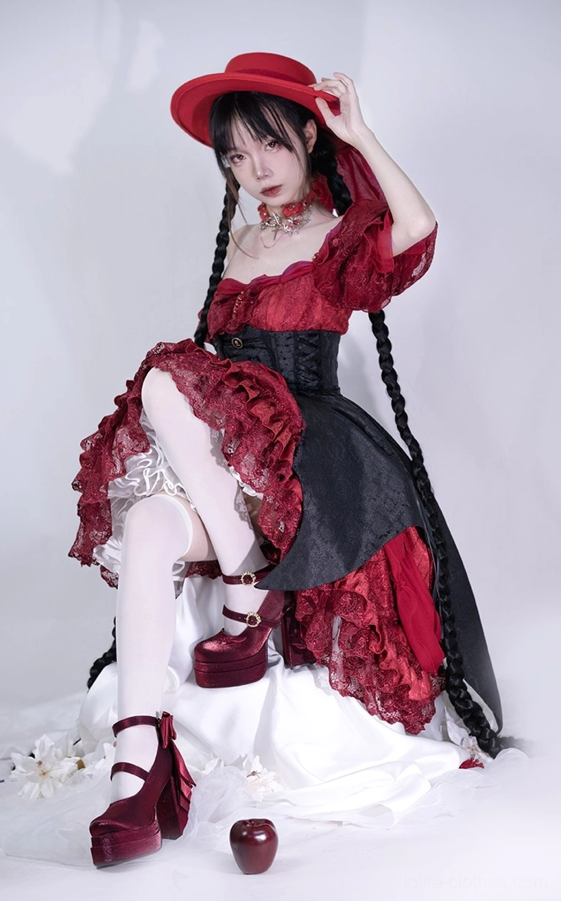 Satin and metallic finish comparison of floating dream lily lolita heels in different color options, highlighting material quality and luxurious appearance