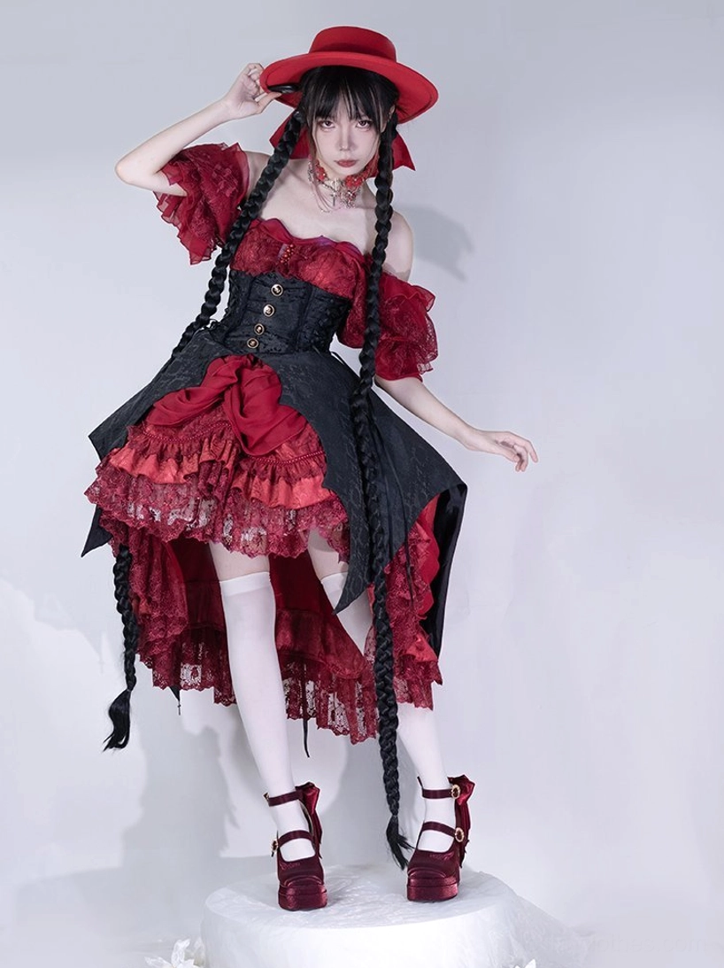 Fashion styling tips and lolita coordinate ideas featuring floating dream lily platform heels in various sweet lolita, classic lolita, and gothic lolita ensembles