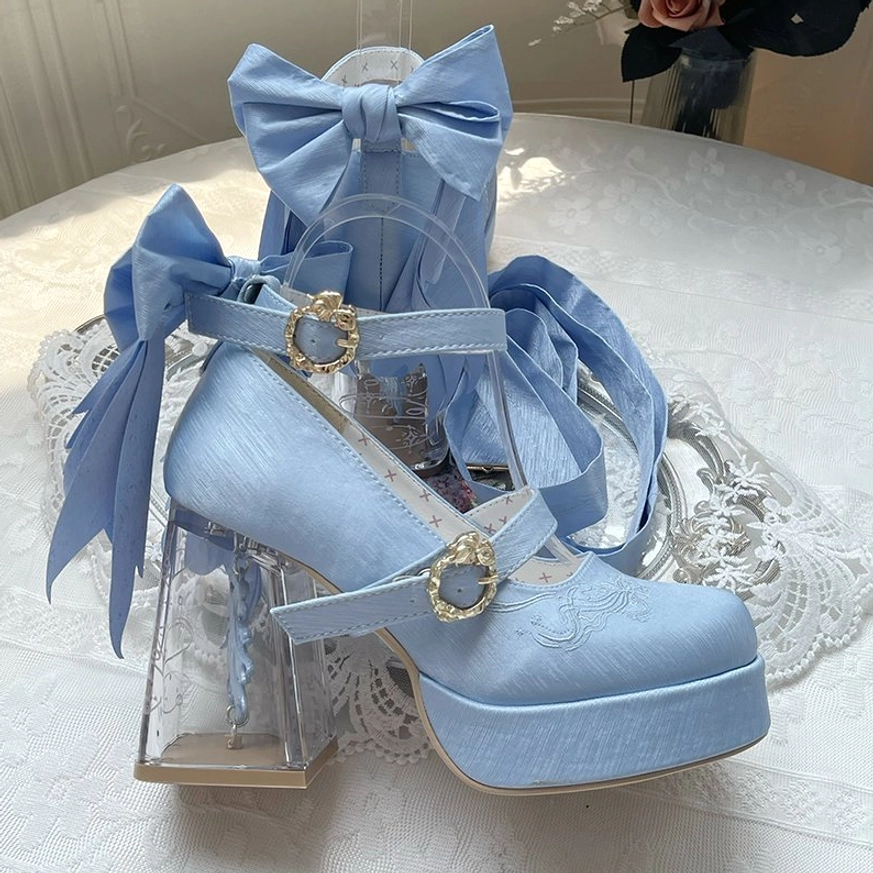 Floating koi lolita platform heels anime convention cosplay alternative fashion event wear