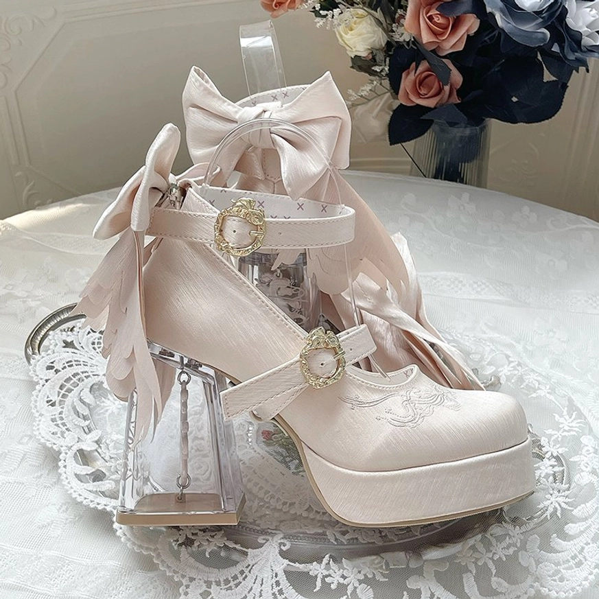 Floating koi lolita platform heels care maintenance storage dust bag preservation