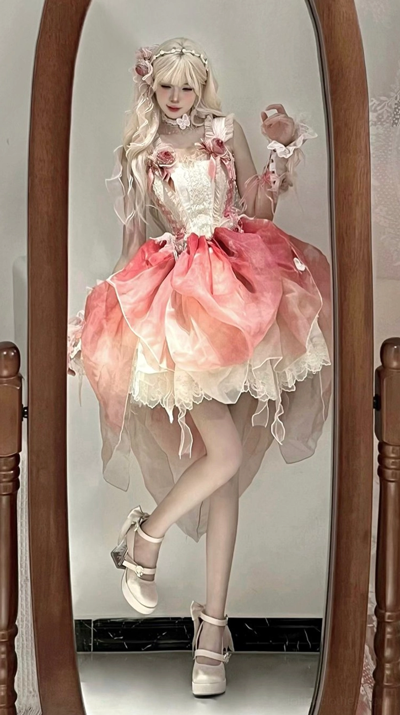 Floating koi lolita heels size range 34 to 41 EU sizing chart multiple colorways available