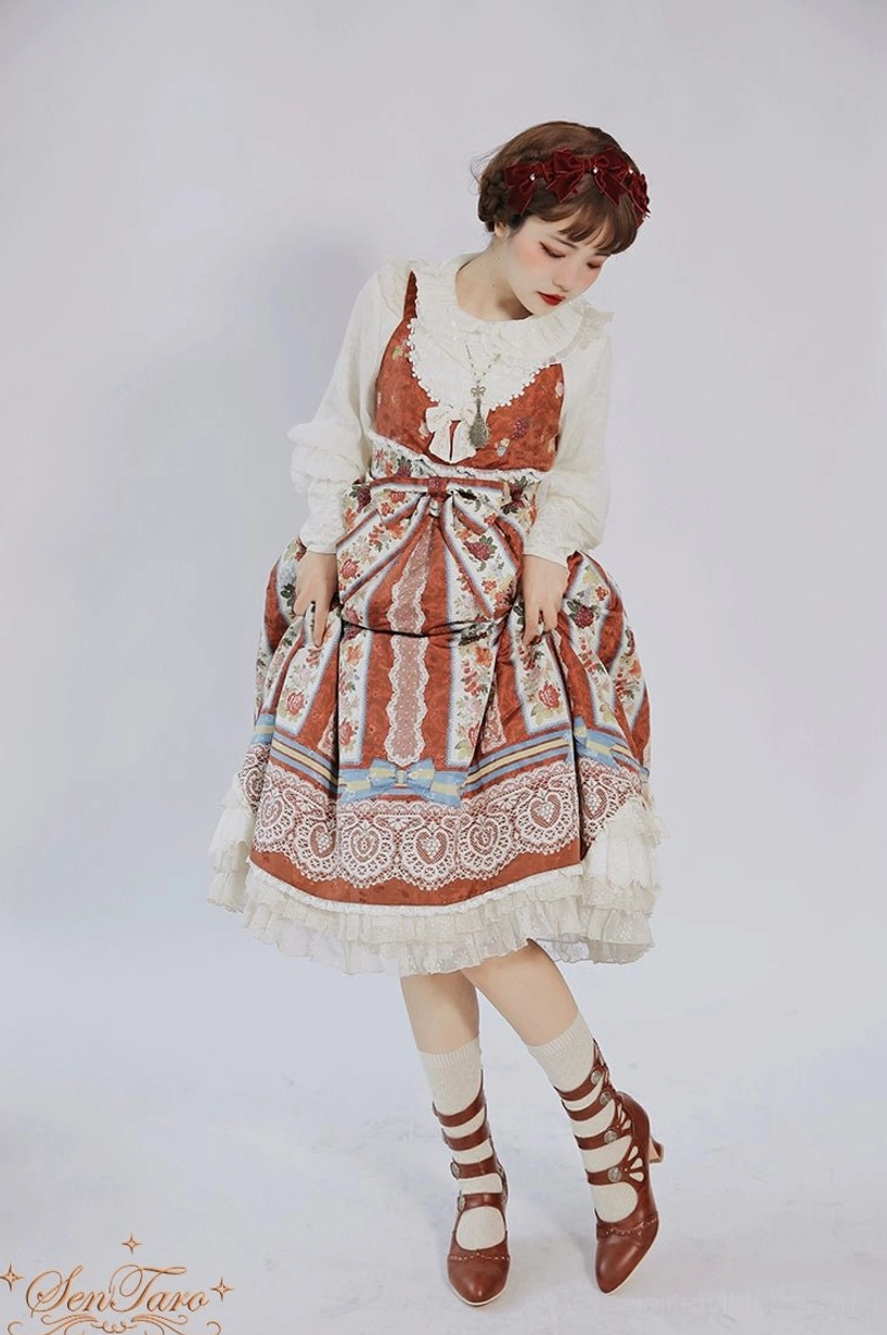 Floral Lolita Mary Jane boots showing faux crazy horse leather texture and botanical carved hollow-out pattern design
