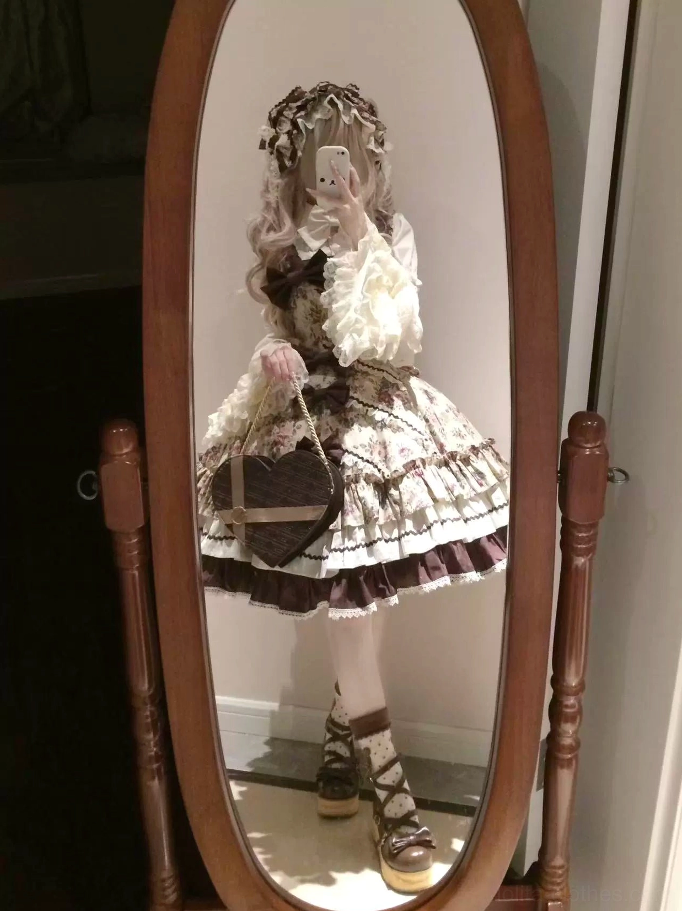 Floral Reverie Lolita dress matching coordinating short-sleeved cotton shirt measurement guide sizing reference