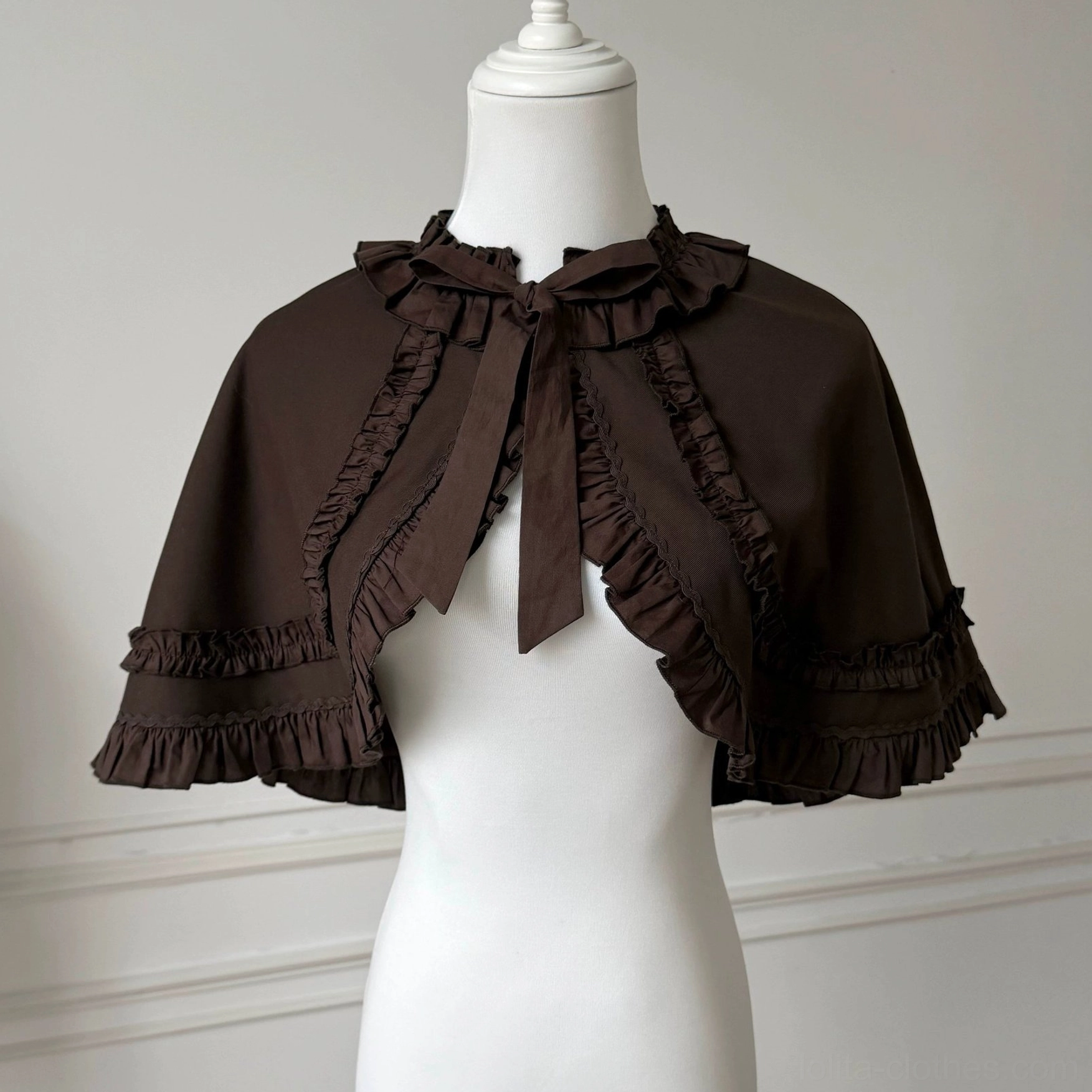 Floral Reverie Old School Lolita detachable trailing cape TR blend fabric elegant drape dramatic accessory