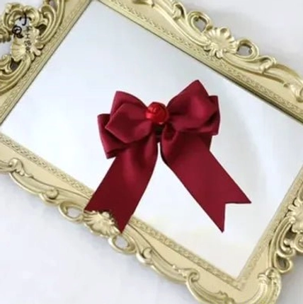 Flower bud butterfly bow fish mouth clip lolita hair accessory multi-functional design hand-folded flowers secure closure prevents slipping during wear