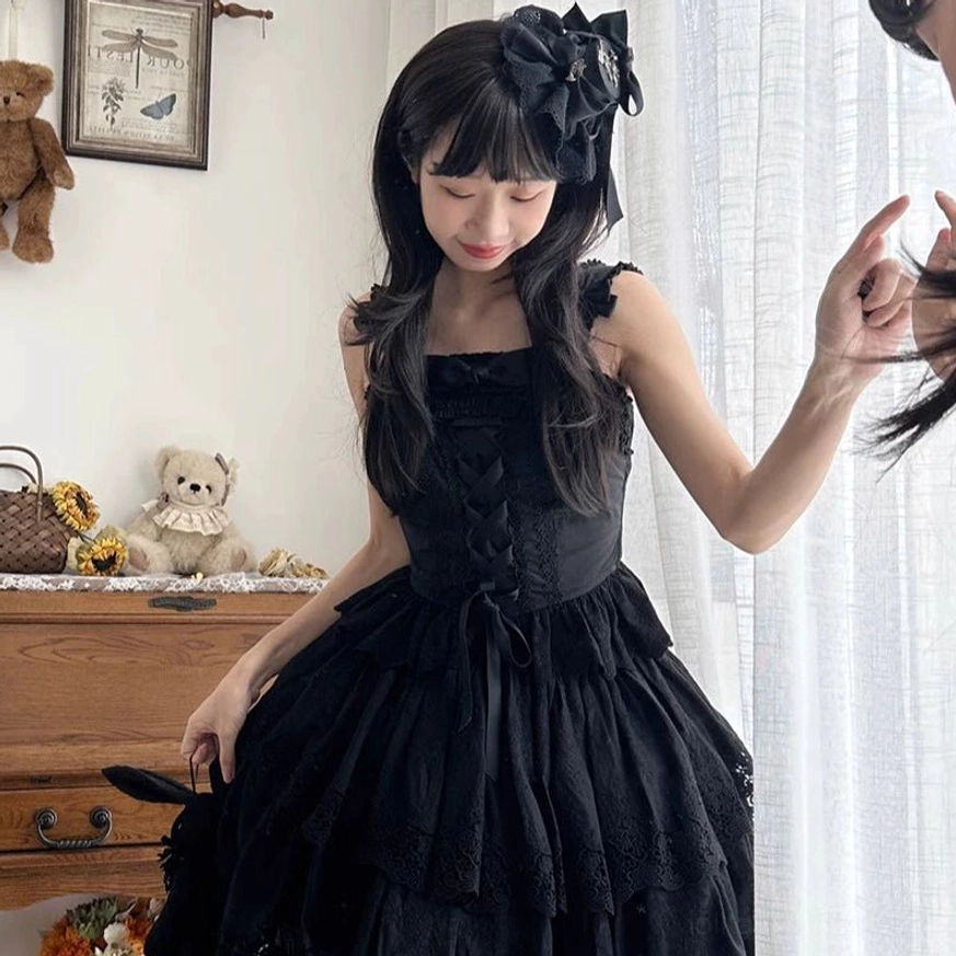 Forest Waltz wine red lolita camisole styled for gothic lolita fashion - rich burgundy tone perfect for autumn coordinates and romantic mature aesthetic ensembles