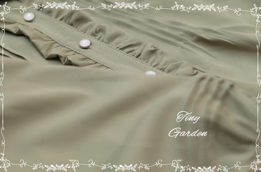 Four-sided elastic lightweight Lolita blouse in crisp white showing breathable comfortable fabric perfect for spring and summer lolita coordinates