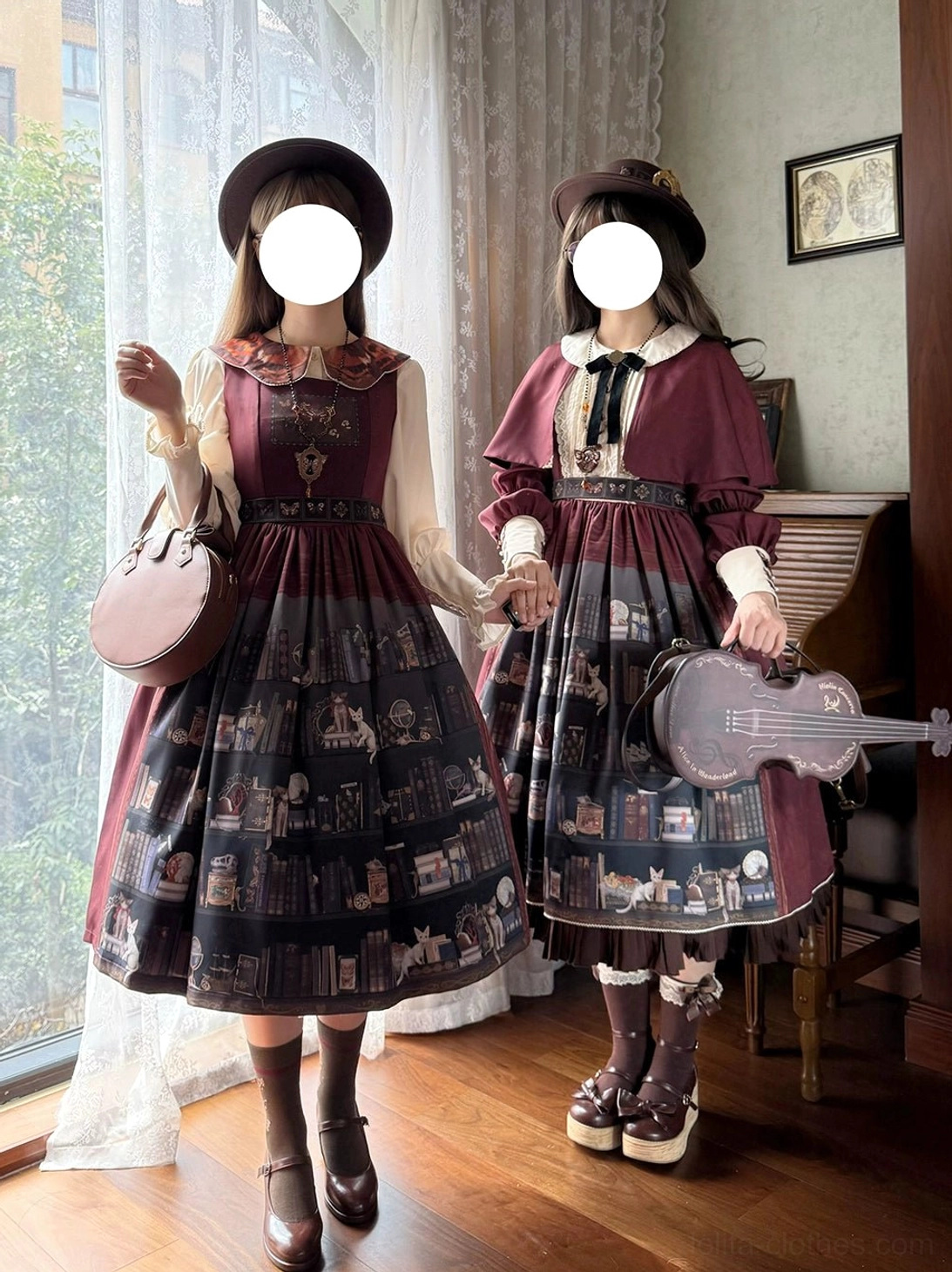 German Bookshelf Lolita jumper skirt custom dress length only shortening alteration