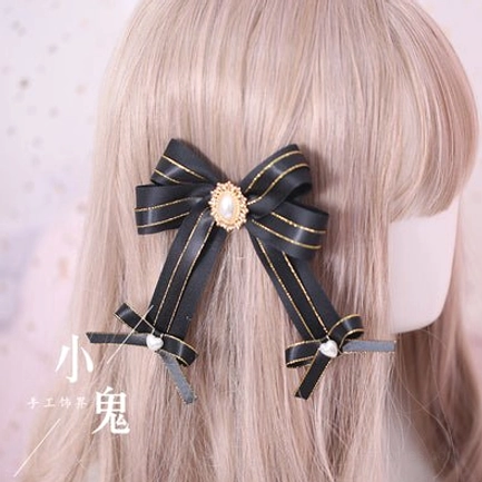 gothic lolita accessories collection multiple bow hairclips kc styles color variations coordination