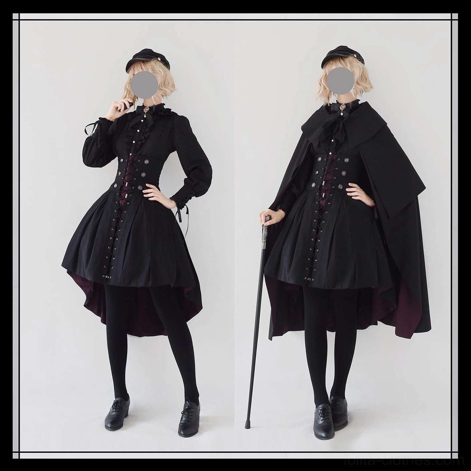 Gothic Lolita accessory styling showing Victorian-inspired jewelry ornate hairpieces coordination