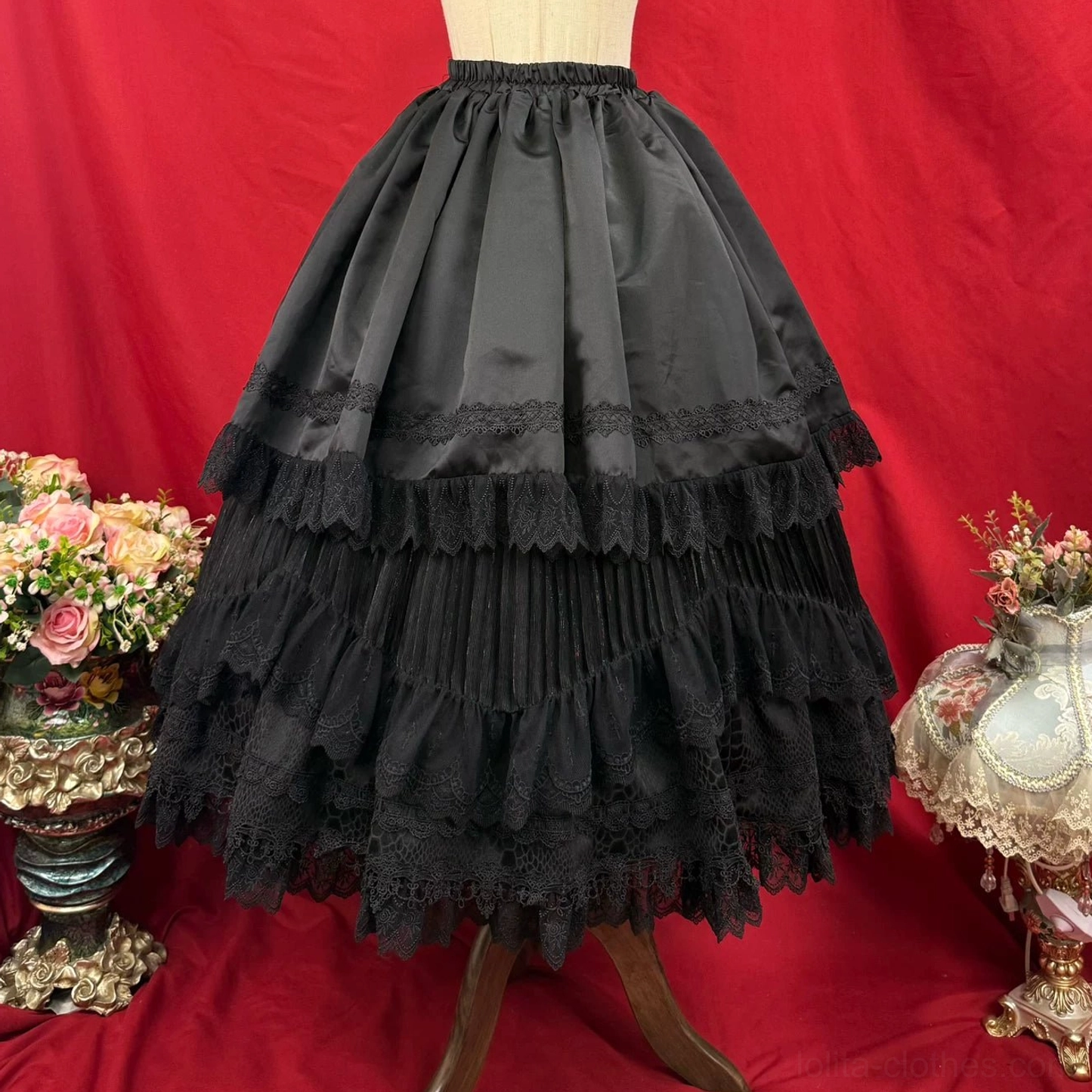 Gothic Lolita blouse side lace-up corset system functional fit adjustment side fastening detail