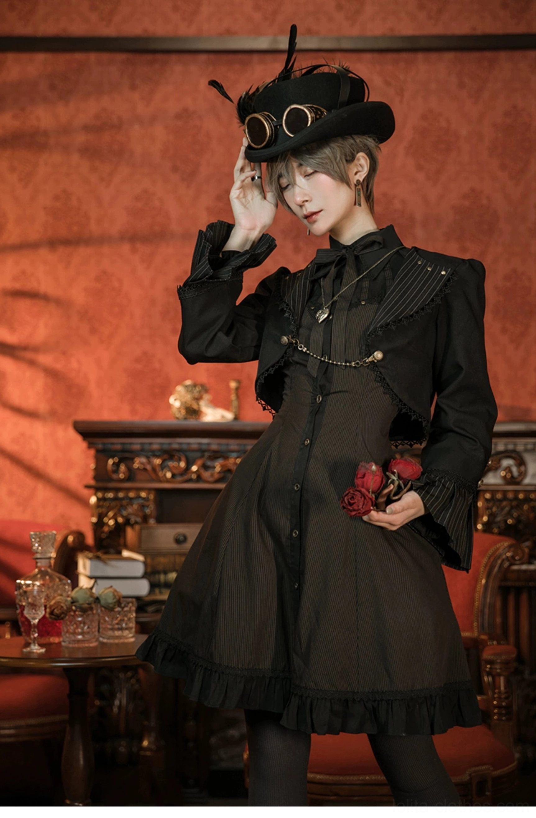 Gothic Lolita cardigan jacket modern streetwear fusion styling casual contemporary wear option