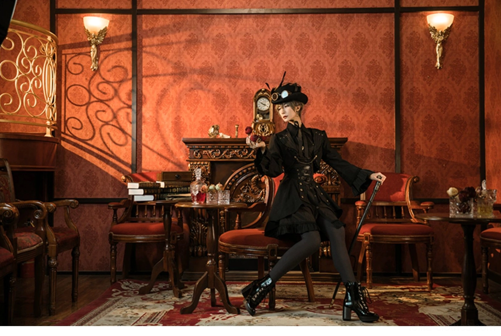 Gothic Lolita cardigan jacket quality construction close-up seam stitching durability craftsmanship detail