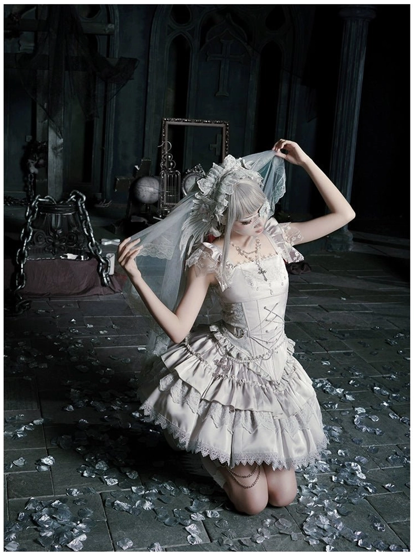 Gothic lolita care instruction guide showing hand washing air drying storage maintenance preservation