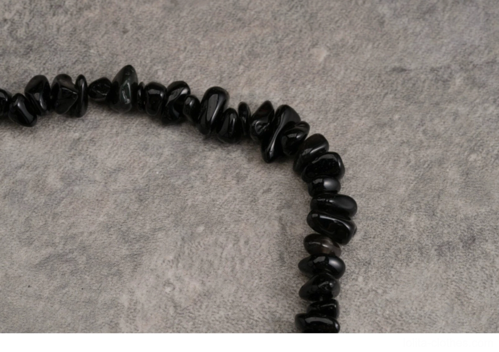 Handmade gothic lolita choker with obsidian chain adjustable universal fit neck measurement styling guide