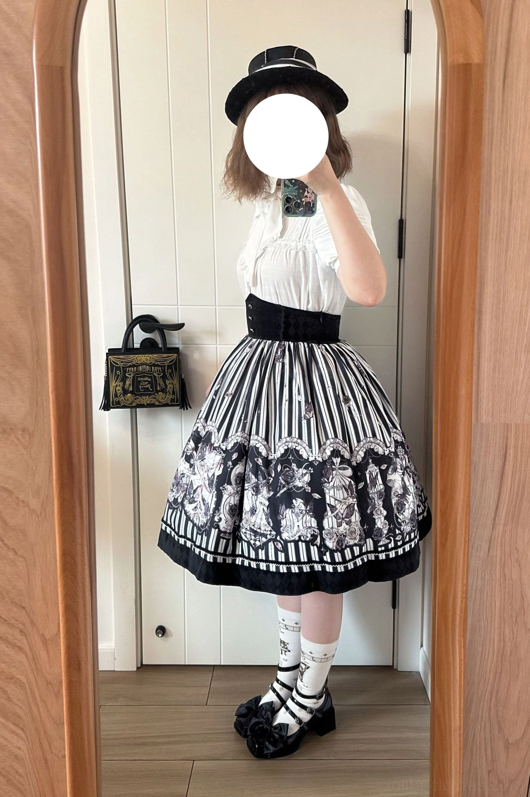 Gothic Lolita coat lapel and chest area construction detail tailored precision fit