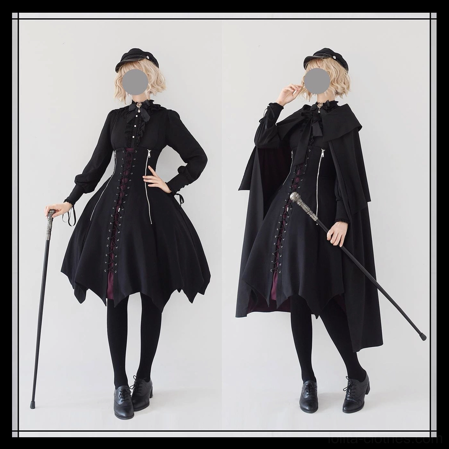 Gothic Lolita color-blocking design showing visual depth and modern rebellion aesthetic approach