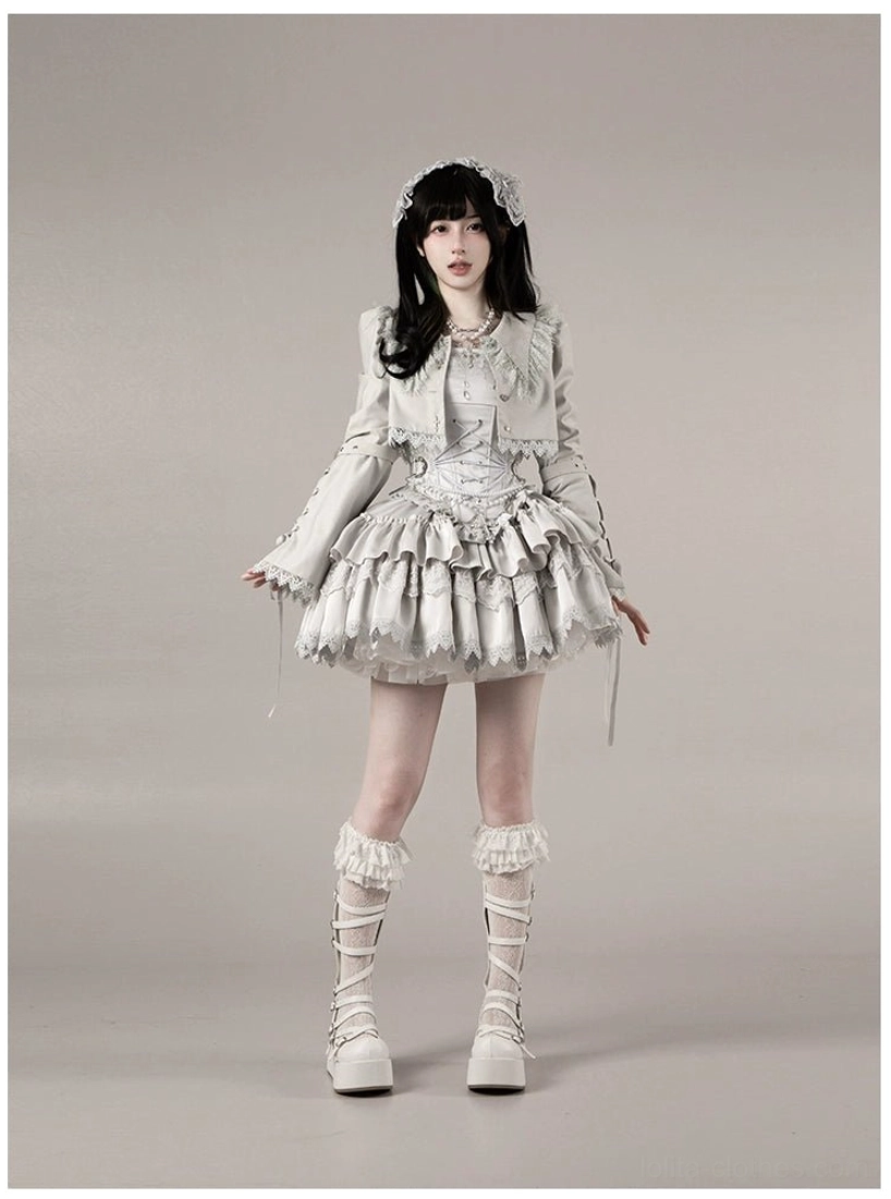 Gothic lolita content creation styling showing photography appropriate silhouette architectural details