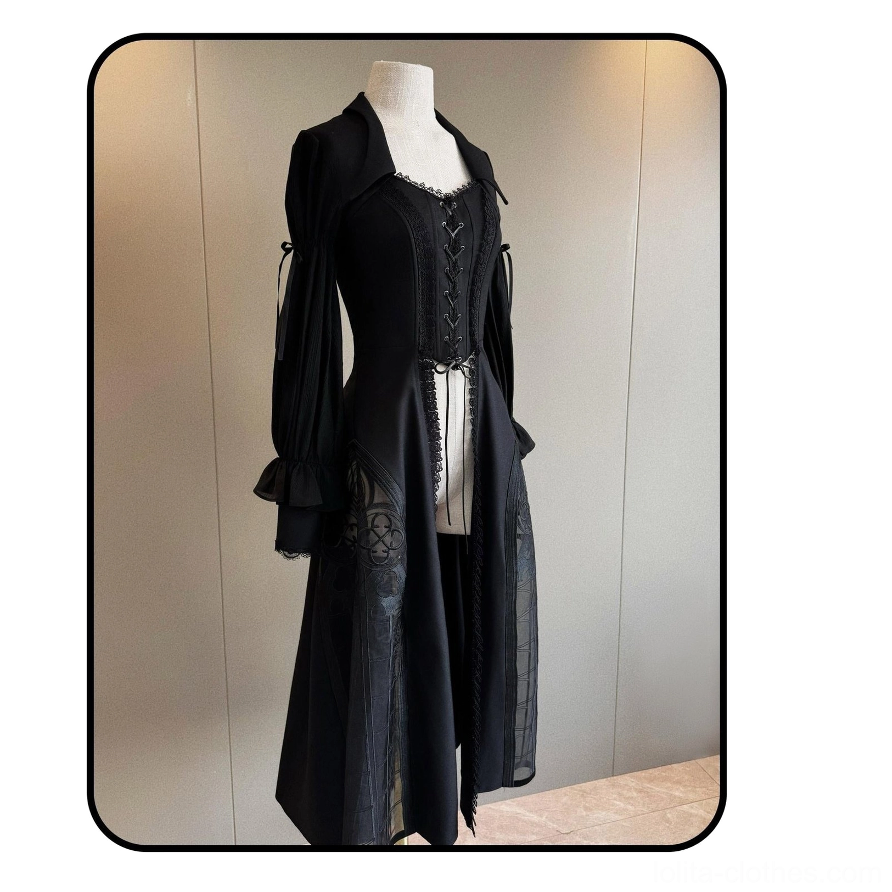 Gothic lolita embroidered bustier sophisticated slimming corsetry ethereal design detail showcase