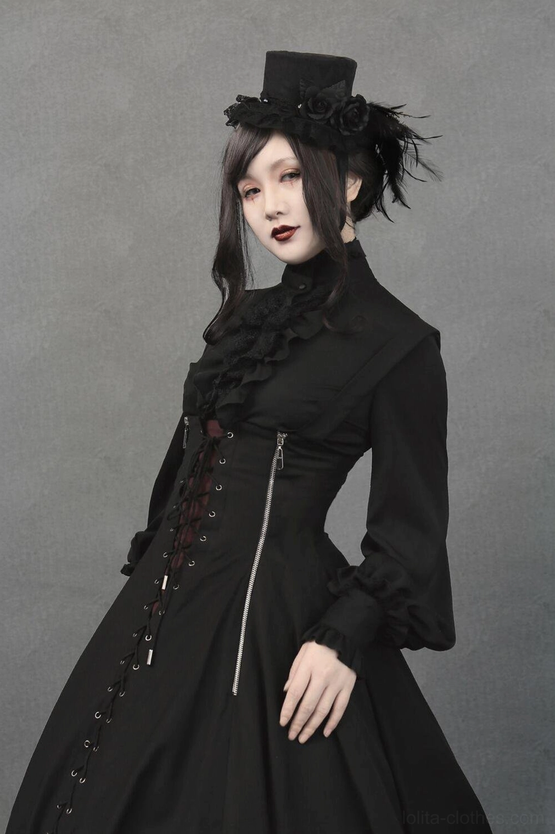 Gothic Lolita fabric blend TR suiting cotton showing superior durability subtle sheen refined drape