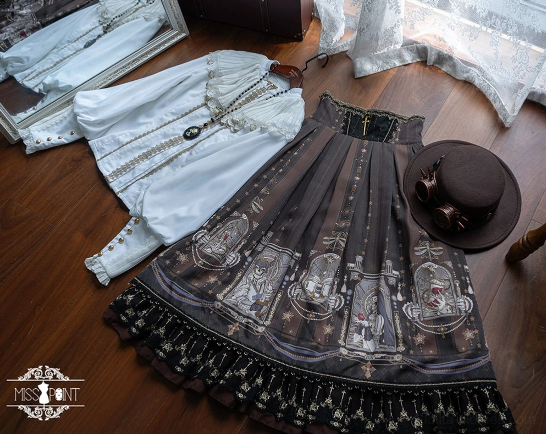 Gothic lolita fishbone skirt demon hunting notes theme narrative artistic rebellion refined taste
