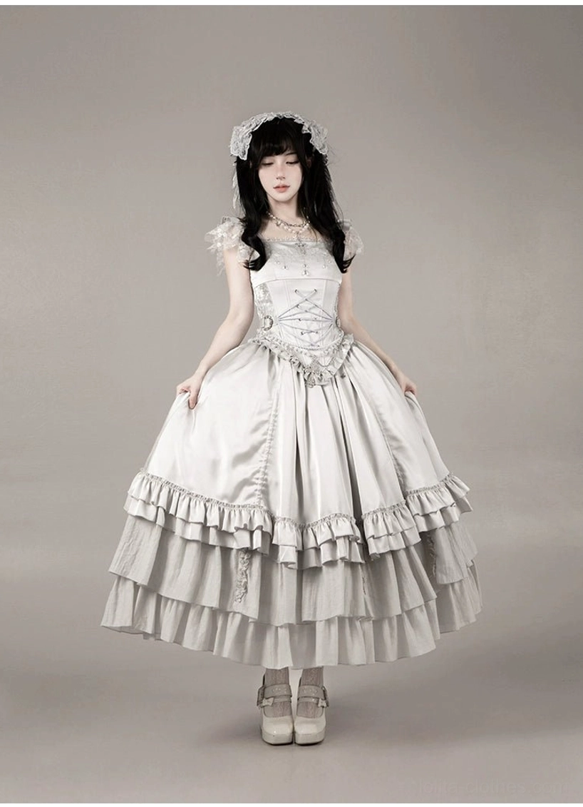 Gothic lolita formal occasion styling showing sophisticated elegant presentation refined aesthetics