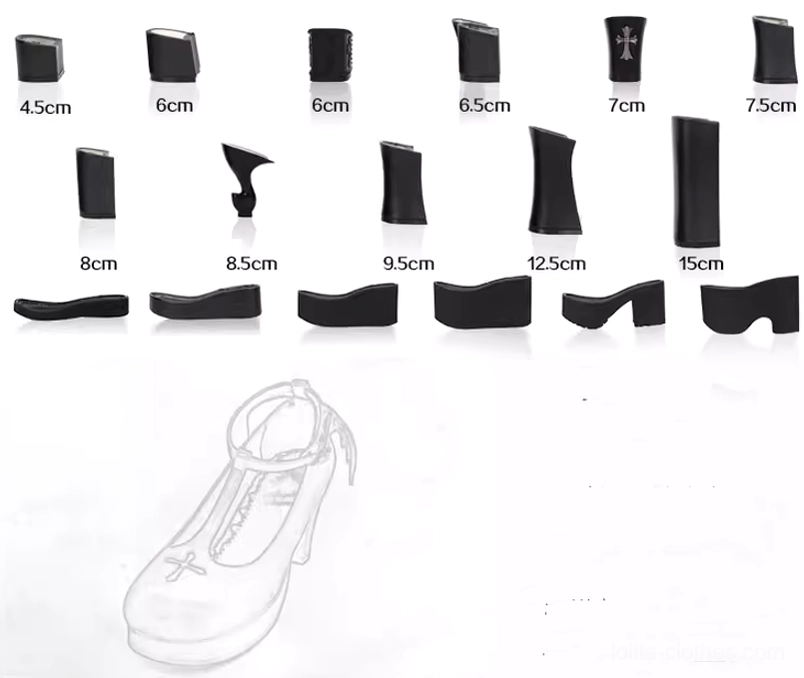 Gothic Lolita high heel shoes brand aesthetic and subculture context, dark romance alternative fashion statement, Lolita community cultural significance visual