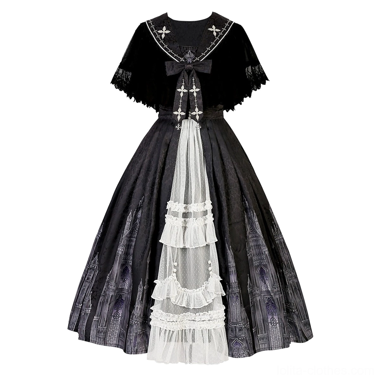 Gothic Lolita jumper skirt ammonia stretch yarn lining durability