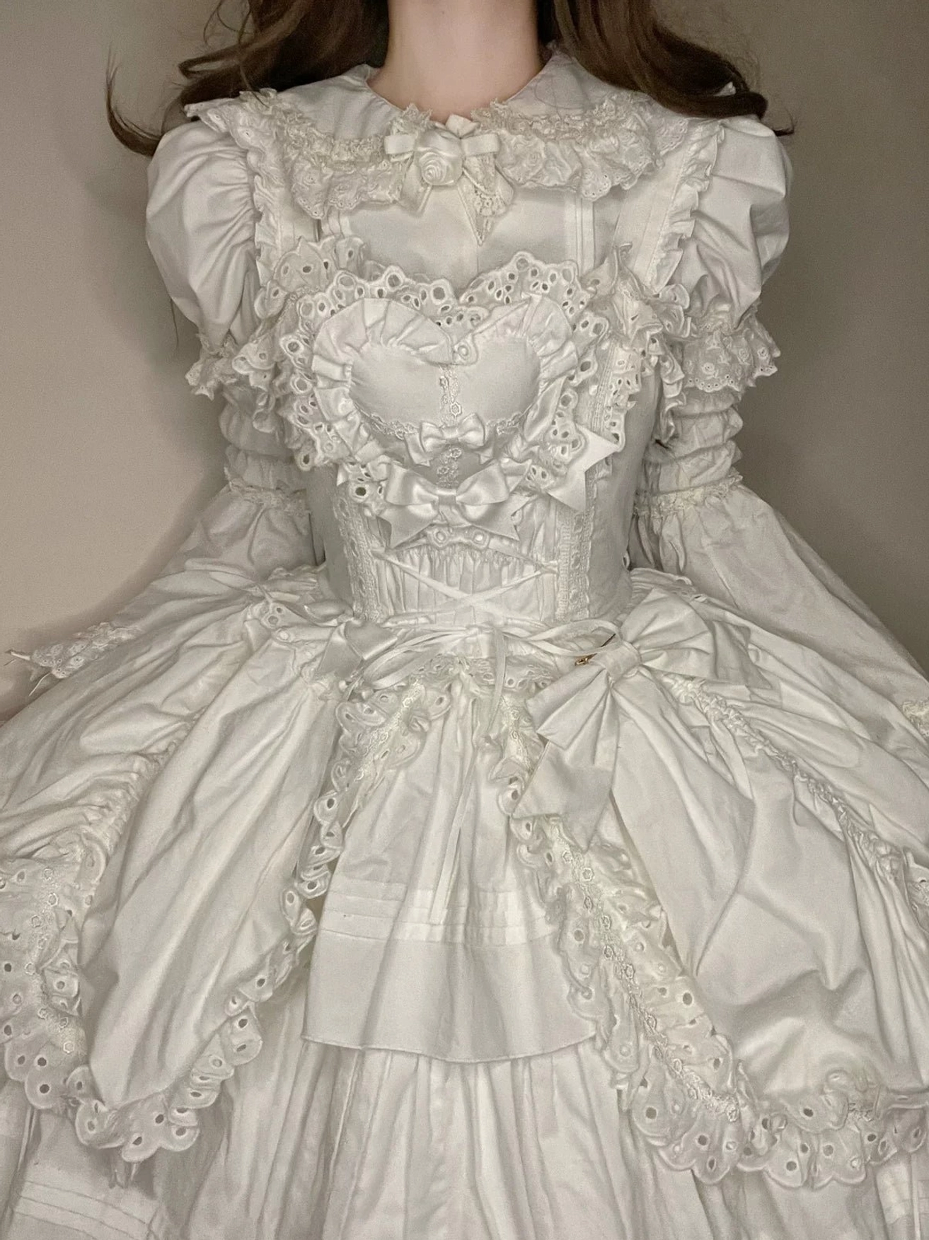 Sustainable fashion angle image discussing cotton material sustainability and ethical production of Gothic Lolita JSK