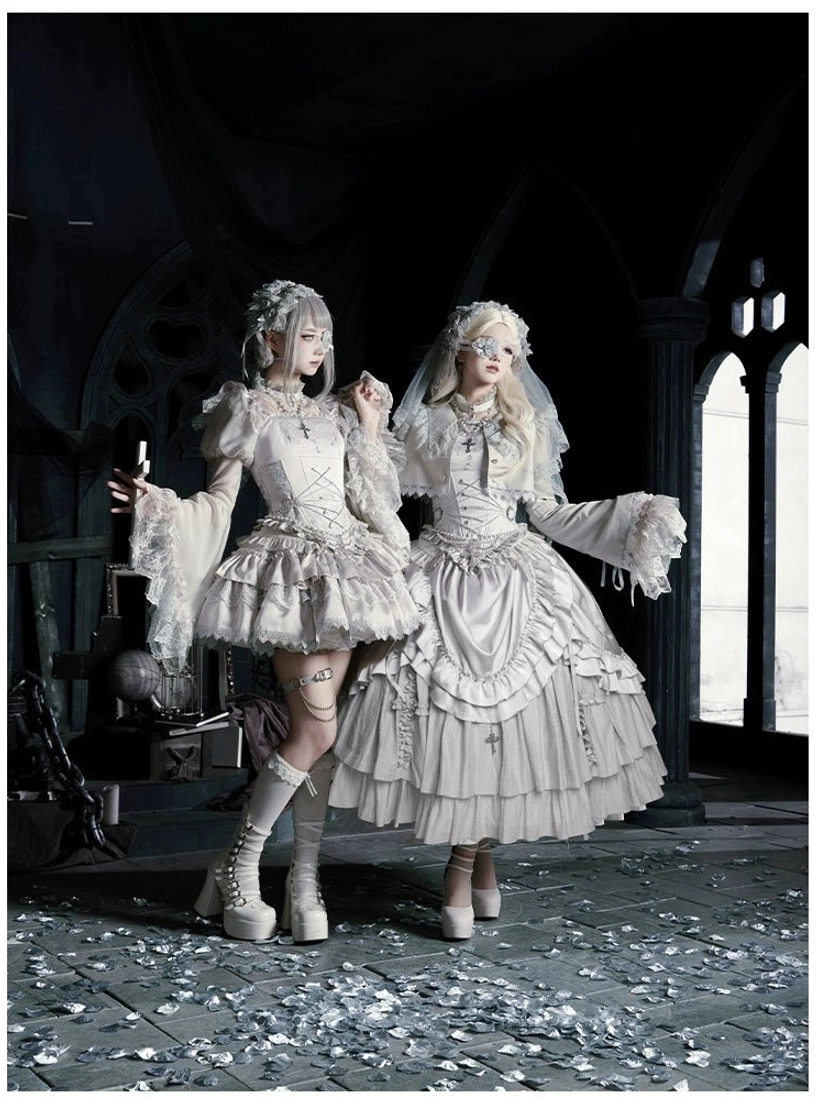 Gothic lolita size reference chart measurement guide bustier skirt specifications for small medium large sizing options