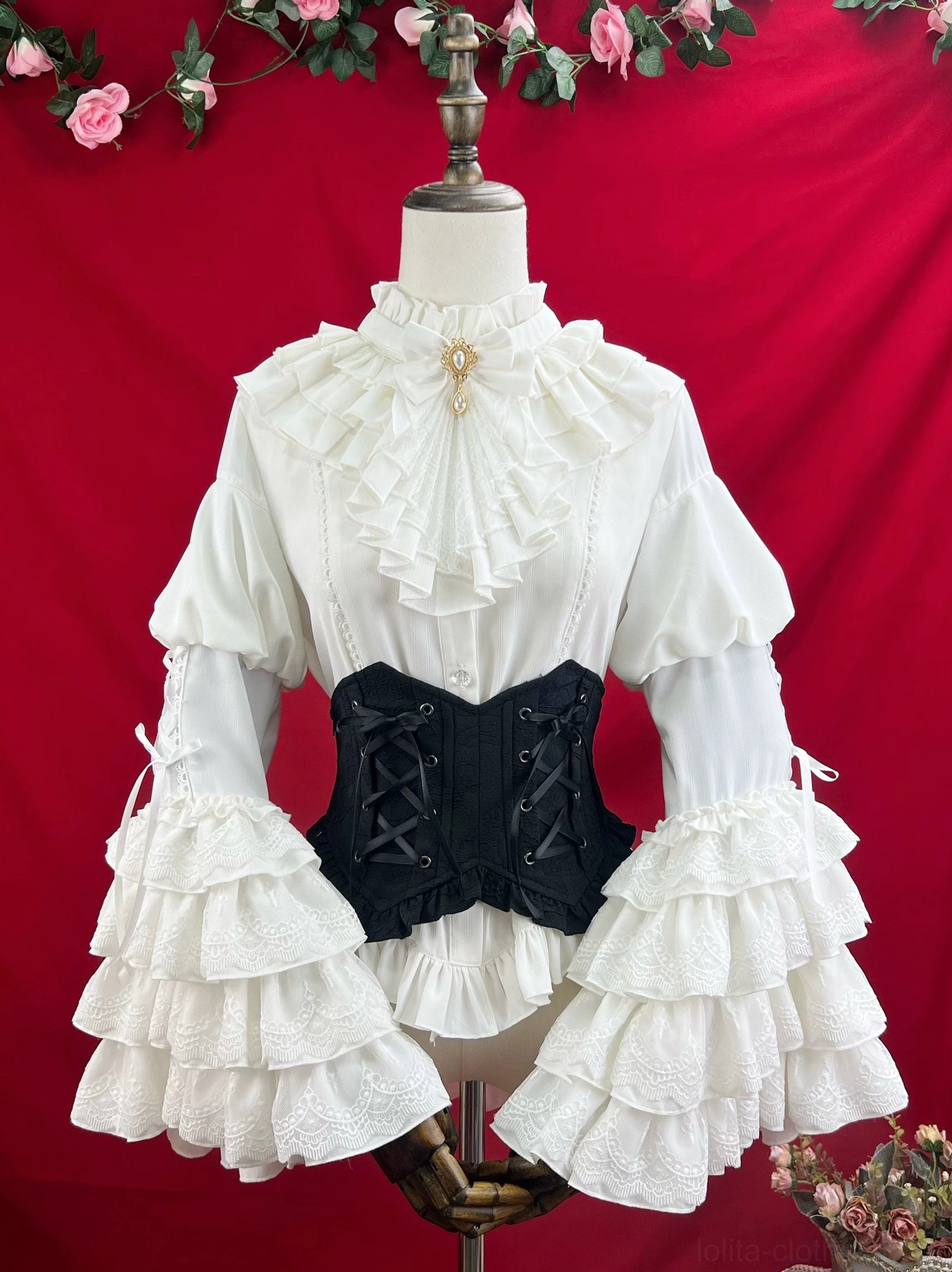 Gothic lolita sk dress modular components showing blouse skirt and waistband as separate options for customizable wardrobe building and mix-and-match styling