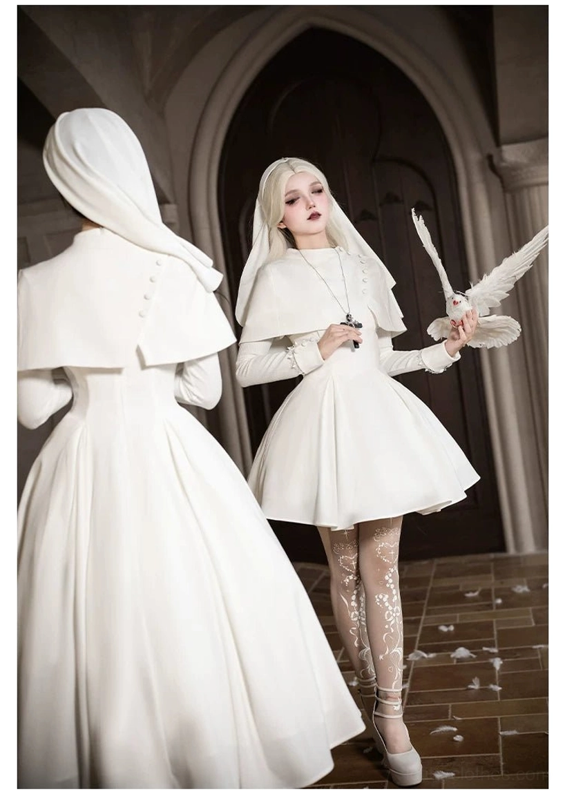 Gothic nun lolita dress packaging presentation unboxing accessories included