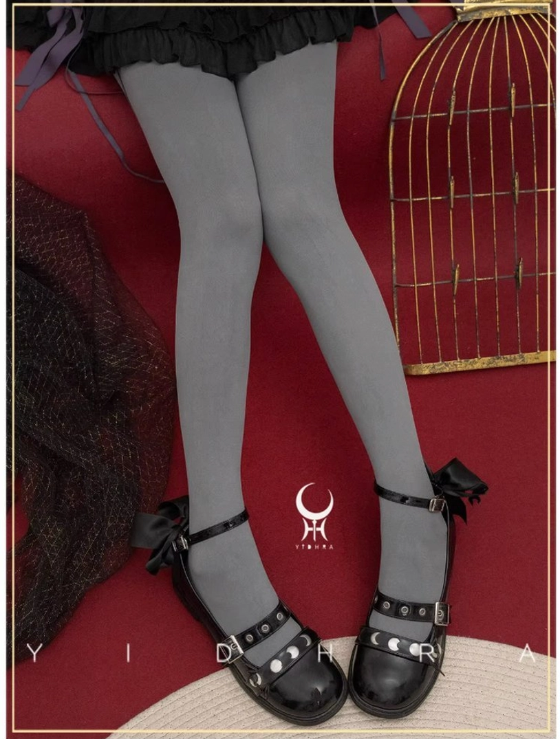Grey 120D velvet Lolita tights 2.0 version neutral color versatile Japanese fashion hosiery daily wear foundation