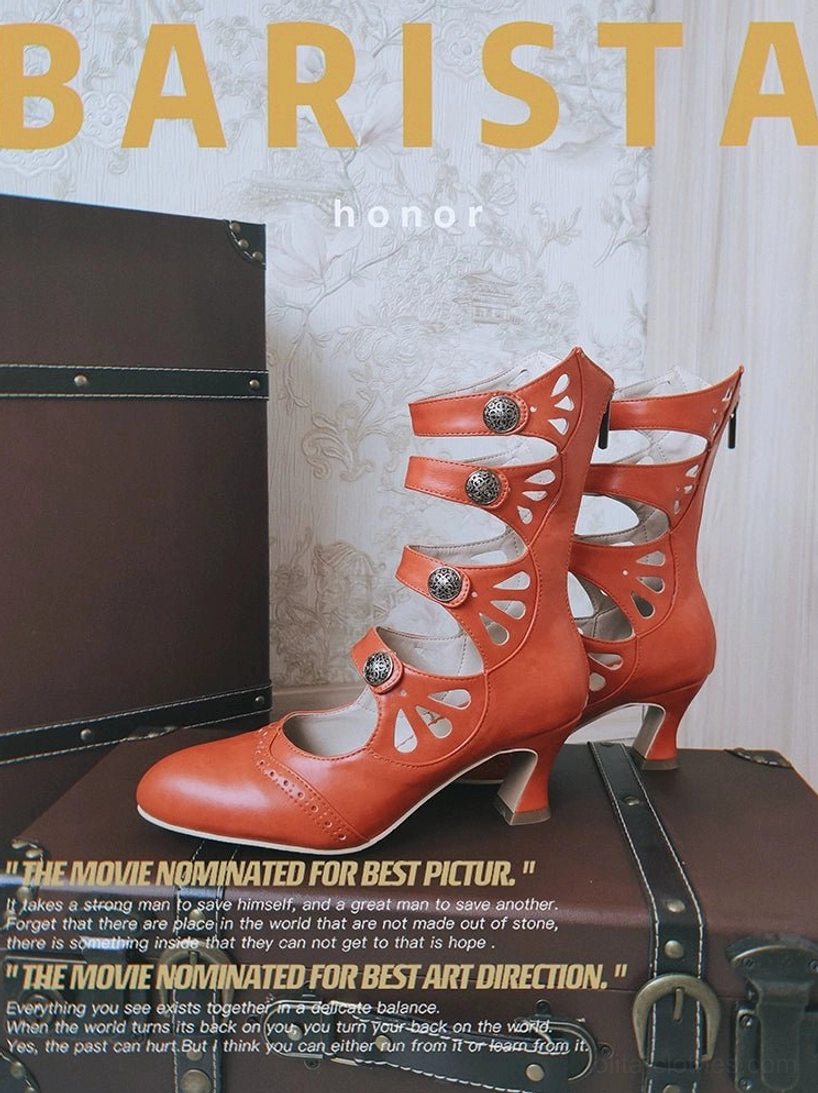 Handmade Lolita Mary Jane ankle boots interior ultra-suede lining and forefoot gel pad comfort feature detail