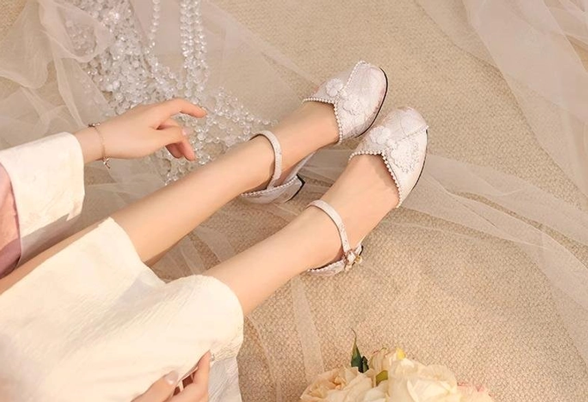 Heart Jade Lolita Mary Jane chunky heel shoes blue versatile lolita fashion piece investment quality