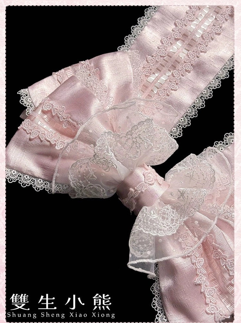 Heart of love sweet lolita bonnet trailing choker pre-order custom production craftsmanship