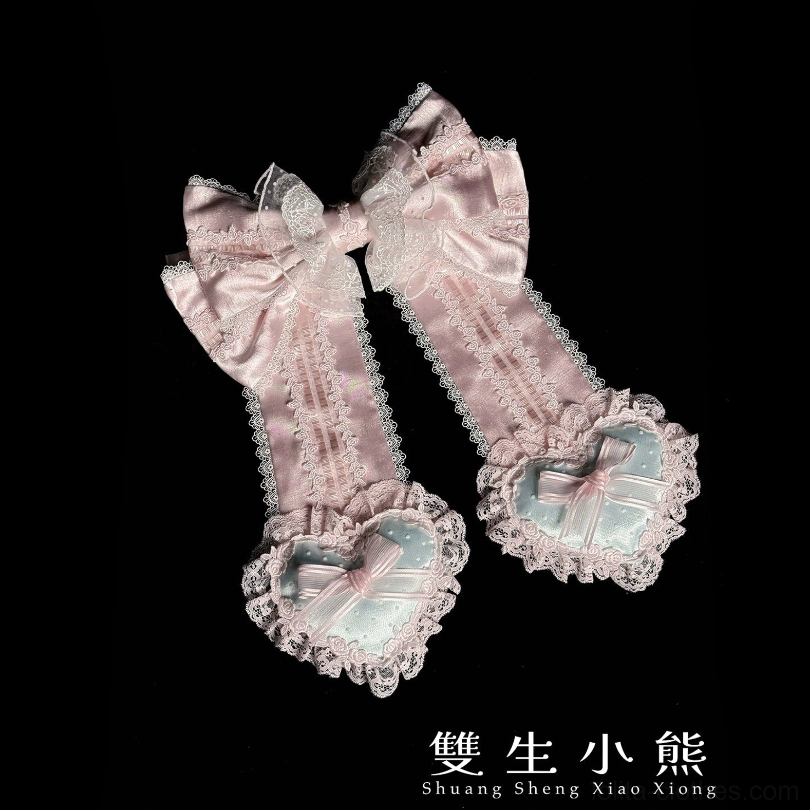 Sweet lolita purple and white bonnet trailing set ruffled lace veil waist decoration combination